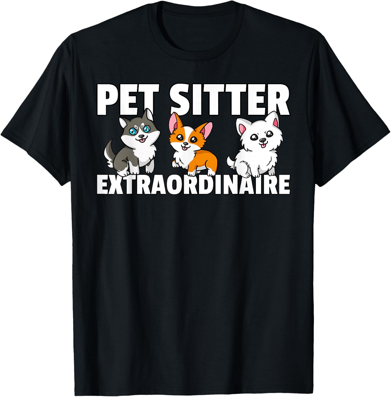 Dog Walking Gift Dog Walker Pet Sitter T-Shirt - T-Shirt | Black