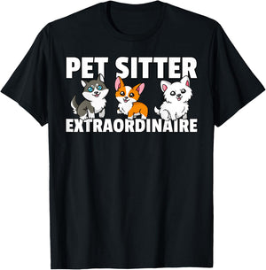 Dog Walking Gift Dog Walker Pet Sitter T-Shirt - T-Shirt | Black