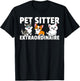 Dog Walking Gift Dog Walker Pet Sitter T-Shirt - T-Shirt | Black