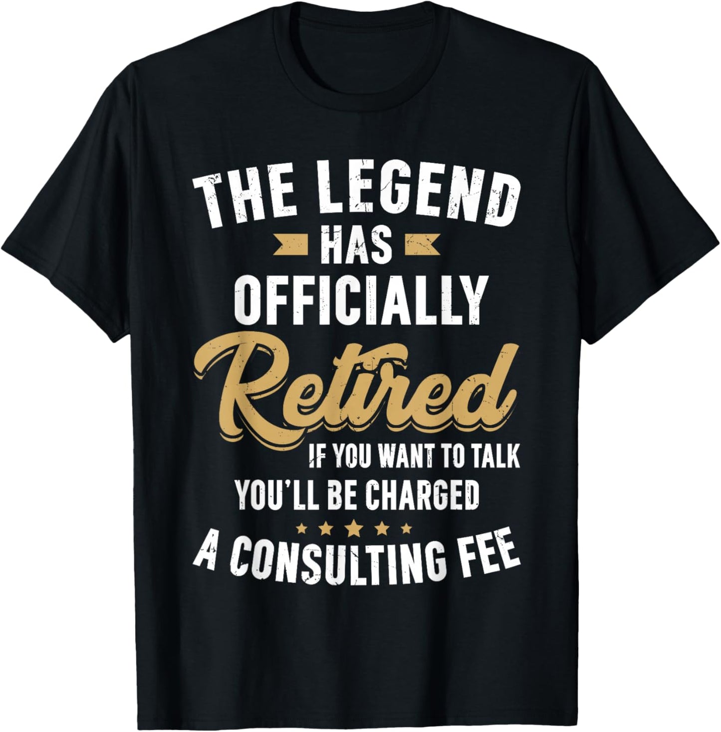 The Legend Has Officially Retired Vintage Funny Retirement T-Shirt - T-Shirt | Black