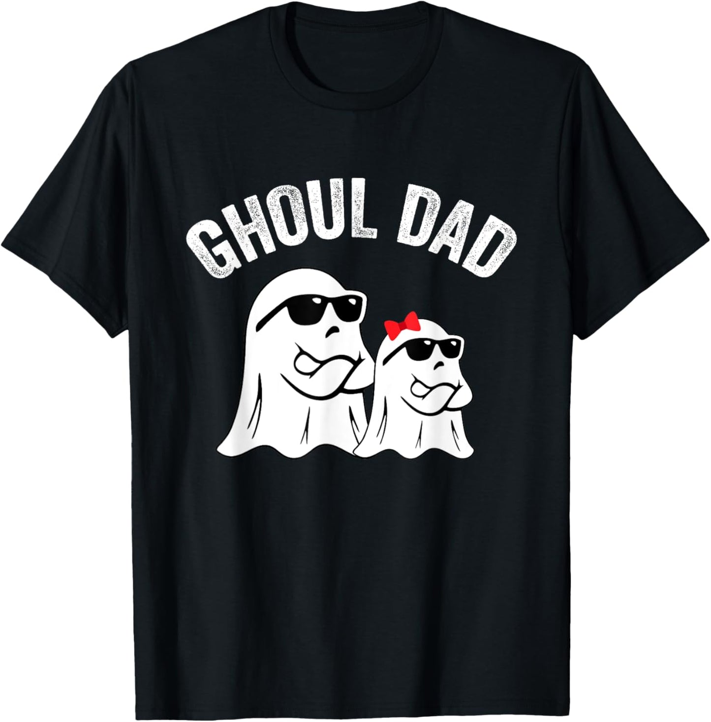 Ghoul Dad Funny Halloween Daddy Ghost Vintage T-Shirt - T-Shirt | Black