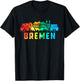 Bremen City Skyline Germany Souvenir Colorful T-Shirt - T-Shirt | Black