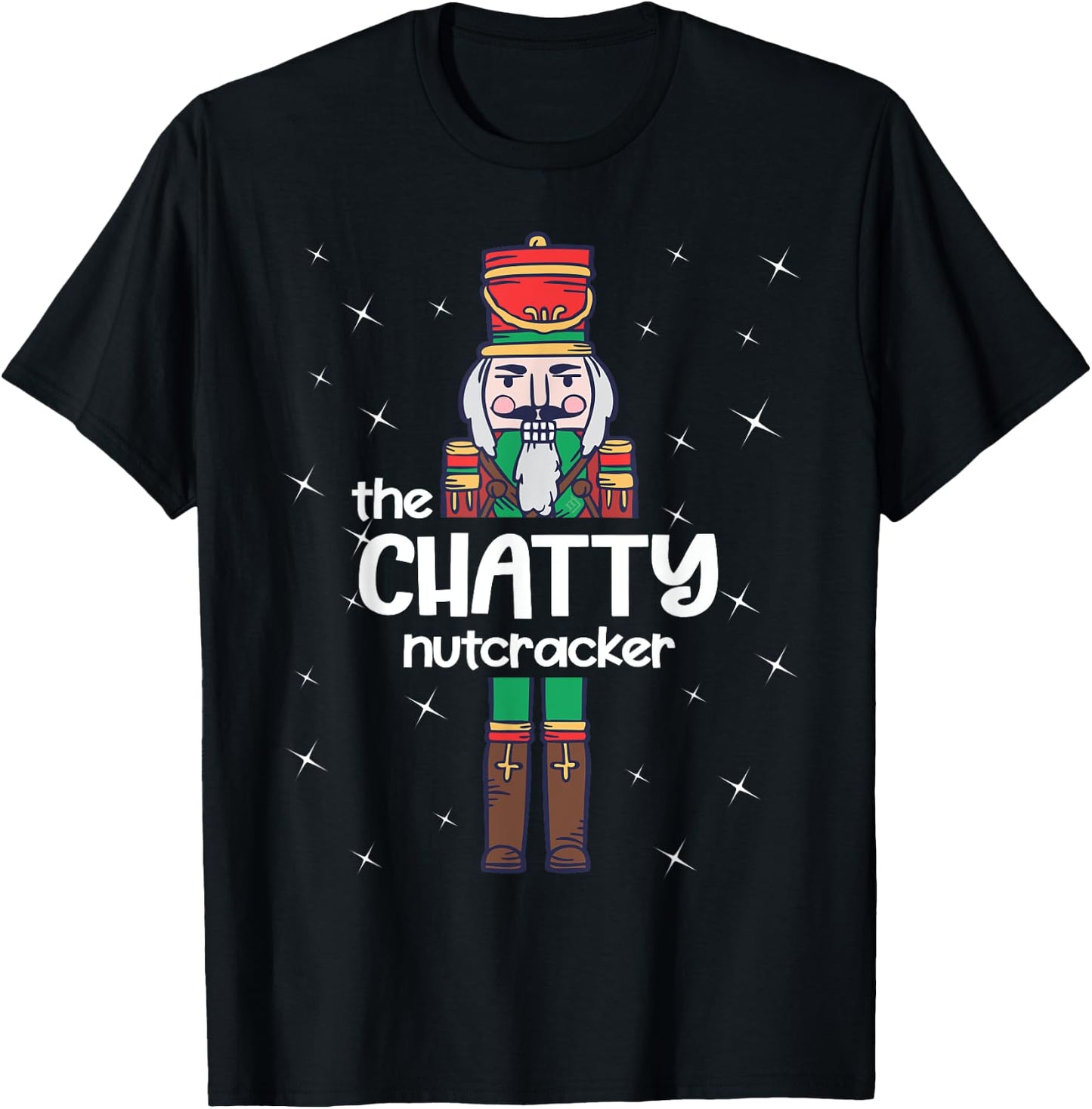Chatty Nutcracker Family Matching Funny Pajama T-Shirt - T-Shirt | Black
