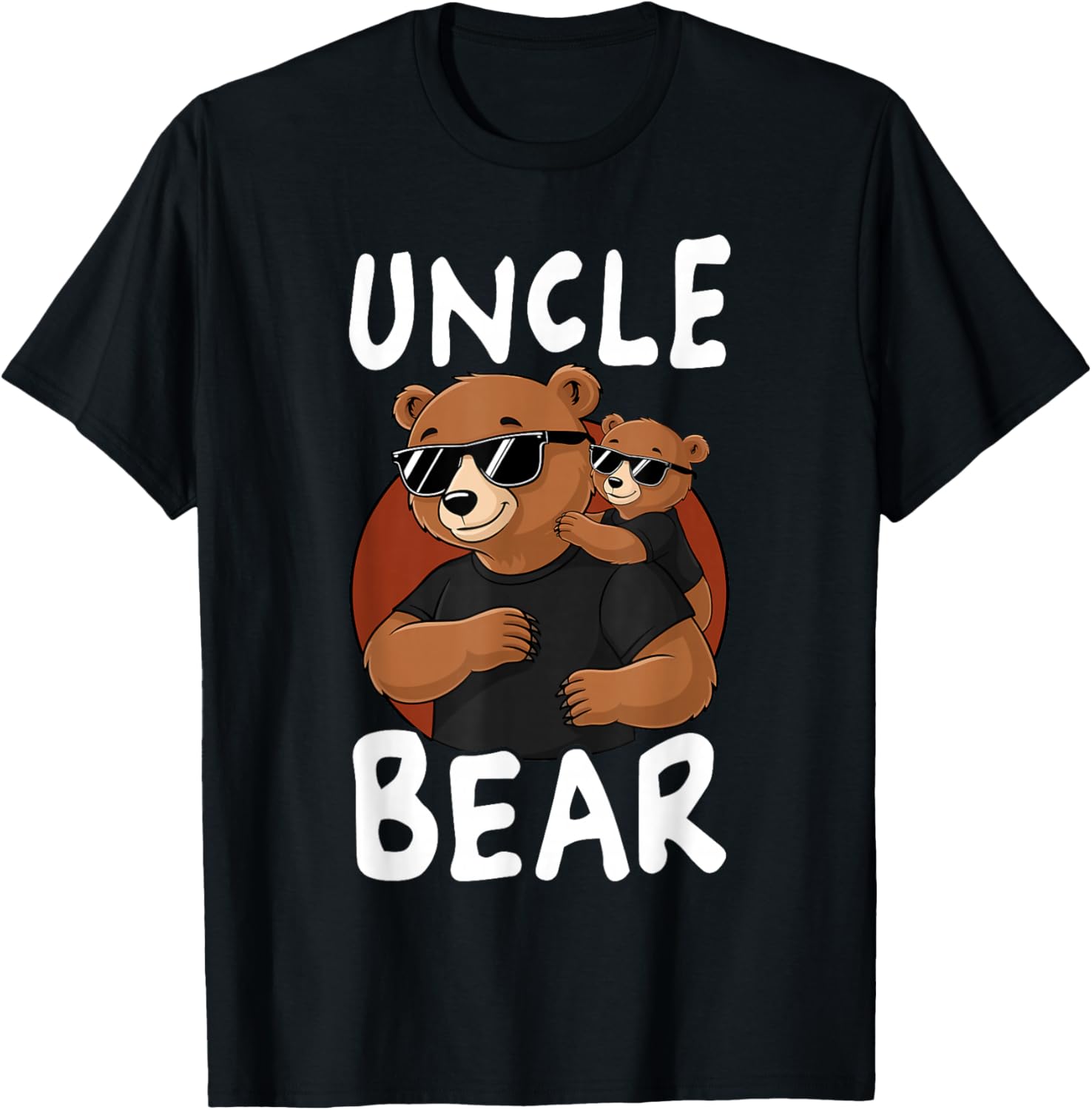 Cool Uncle Bear Family Bears T-Shirt - T-Shirt | Black