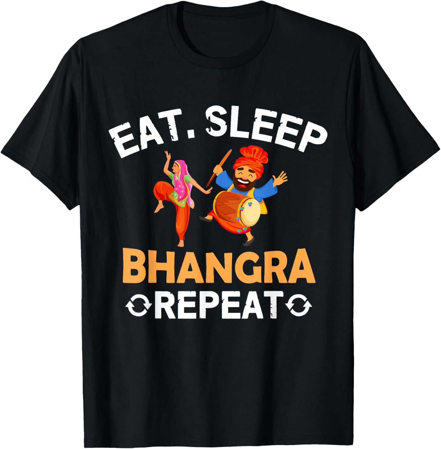 Bhangra Punjabi T-Shirt - T-Shirt | Black