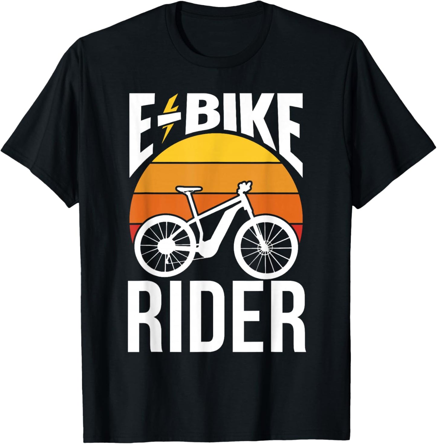 E-Bike Rider Electric Cycling Cyclist T-Shirt - T-Shirt | Black