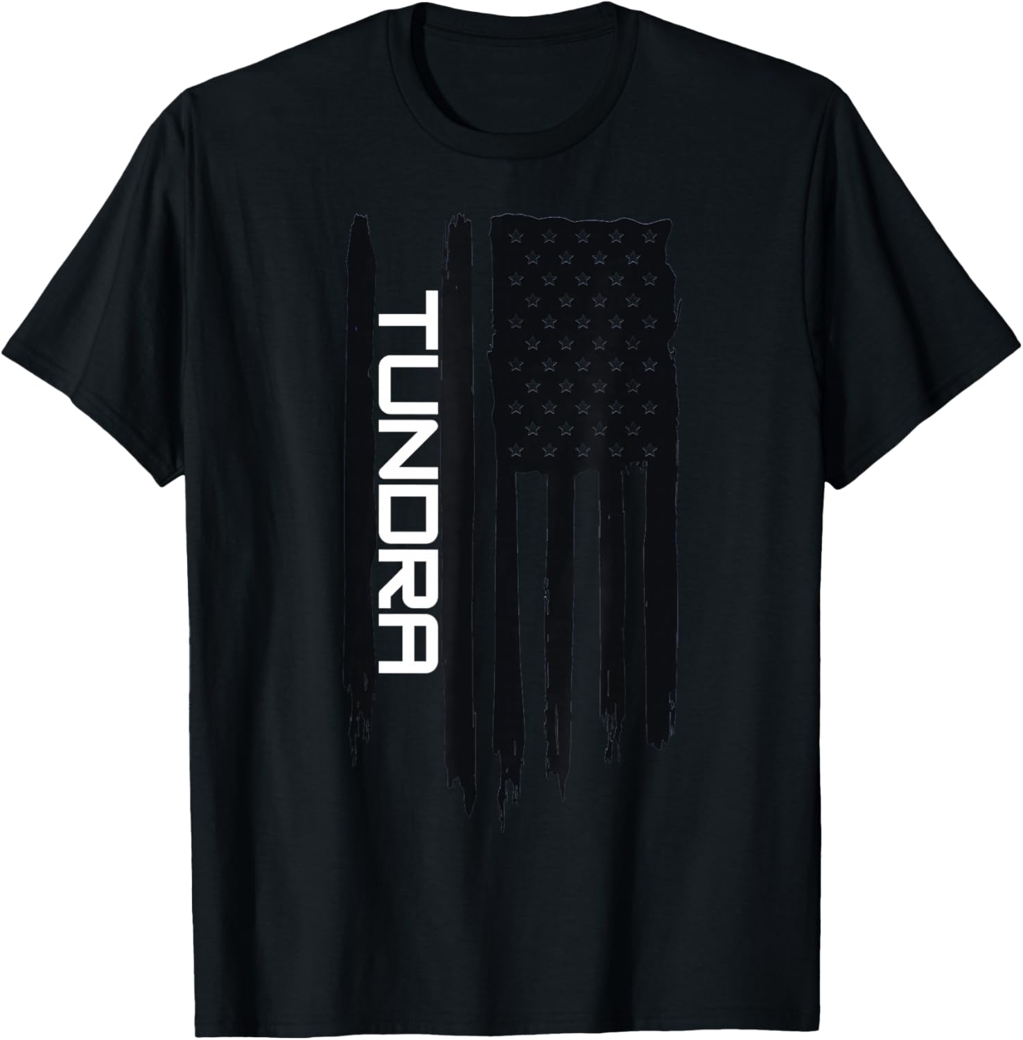 Alaskan Rugged Tundra American Flag USA T-Shirt - T-Shirt | Black
