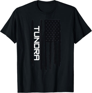 Alaskan Rugged Tundra American Flag USA T-Shirt - T-Shirt | Black