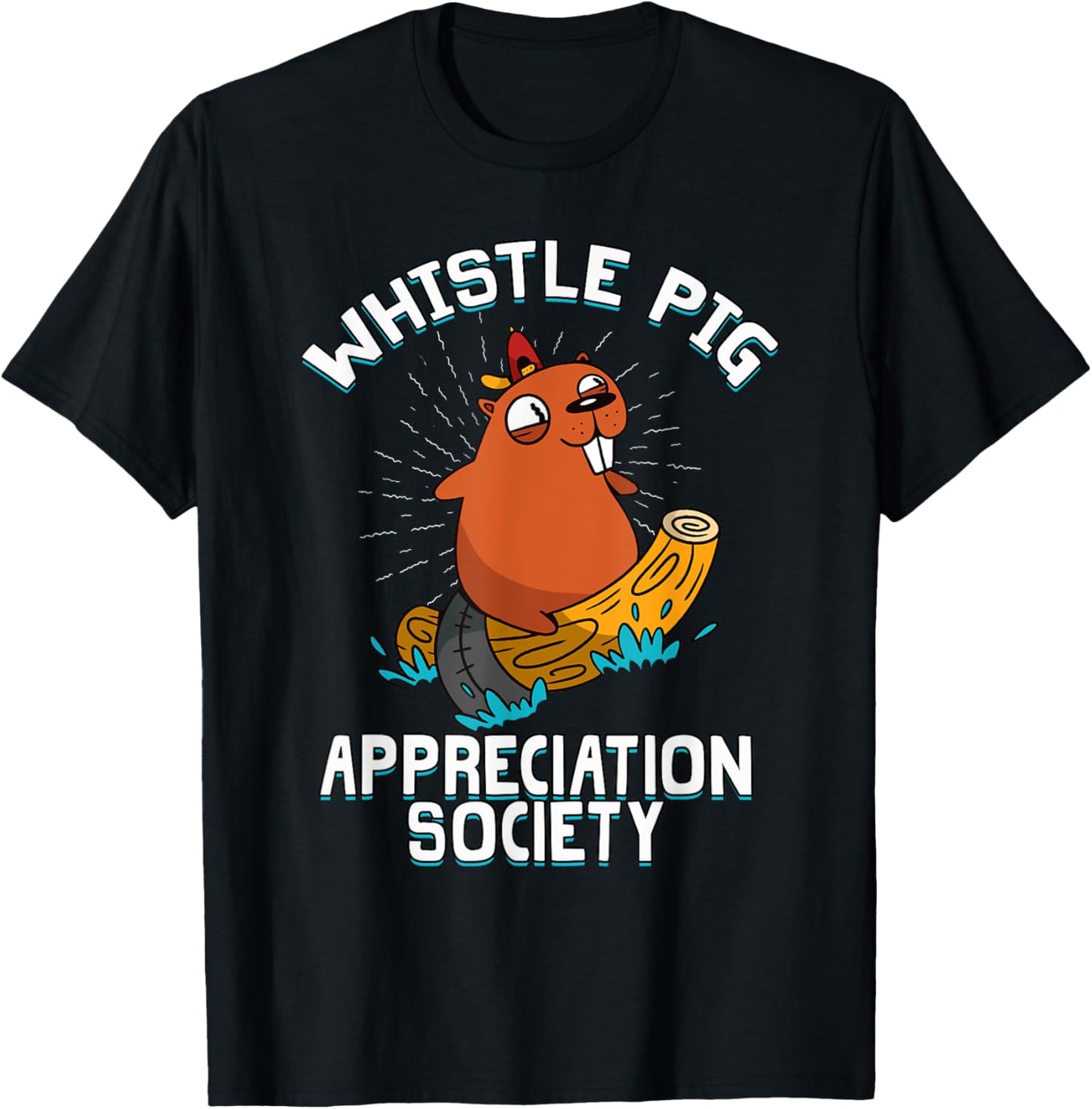 Whistle Pig Appreciation Society T-Shirt - T-Shirt | Black