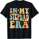 Retro Groovy In My Stepdad Era Father's Day T-Shirt - T-Shirt | Black