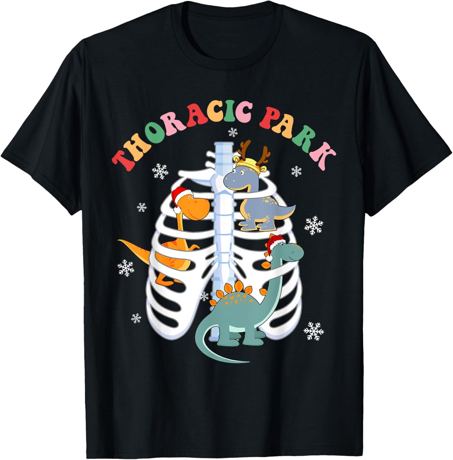 Thoracic Christmas Park Thoracic Surgery OR Nurses Doctor T-Shirt - T-Shirt | Black