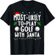 Most Likely To Play Golf With Santa Family Christmas T-Shirt - T-Shirt | Black