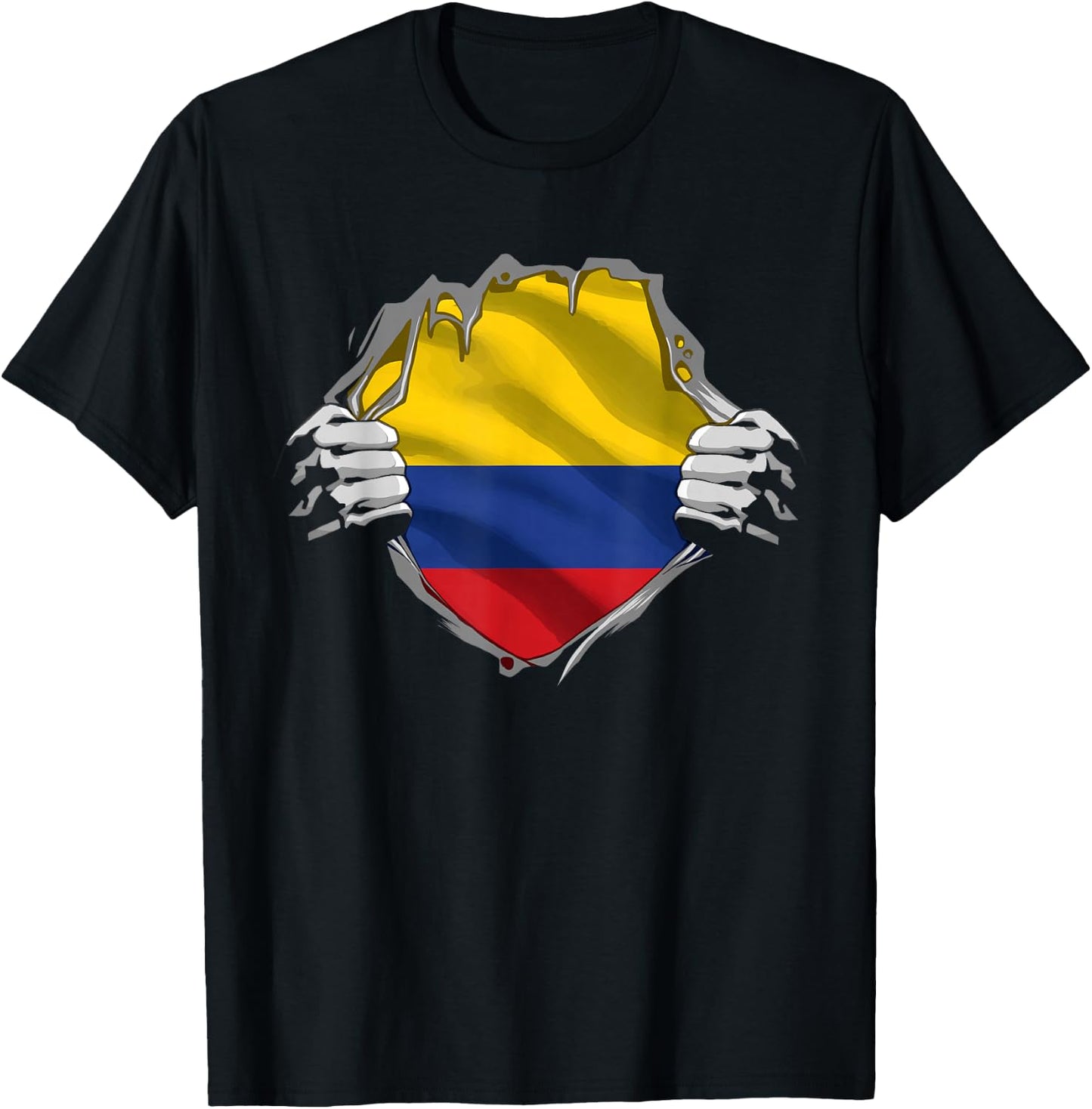 Colombia Shirt Colombian Flag Proud Colombia Country Roots T-Shirt - T-Shirt | Black