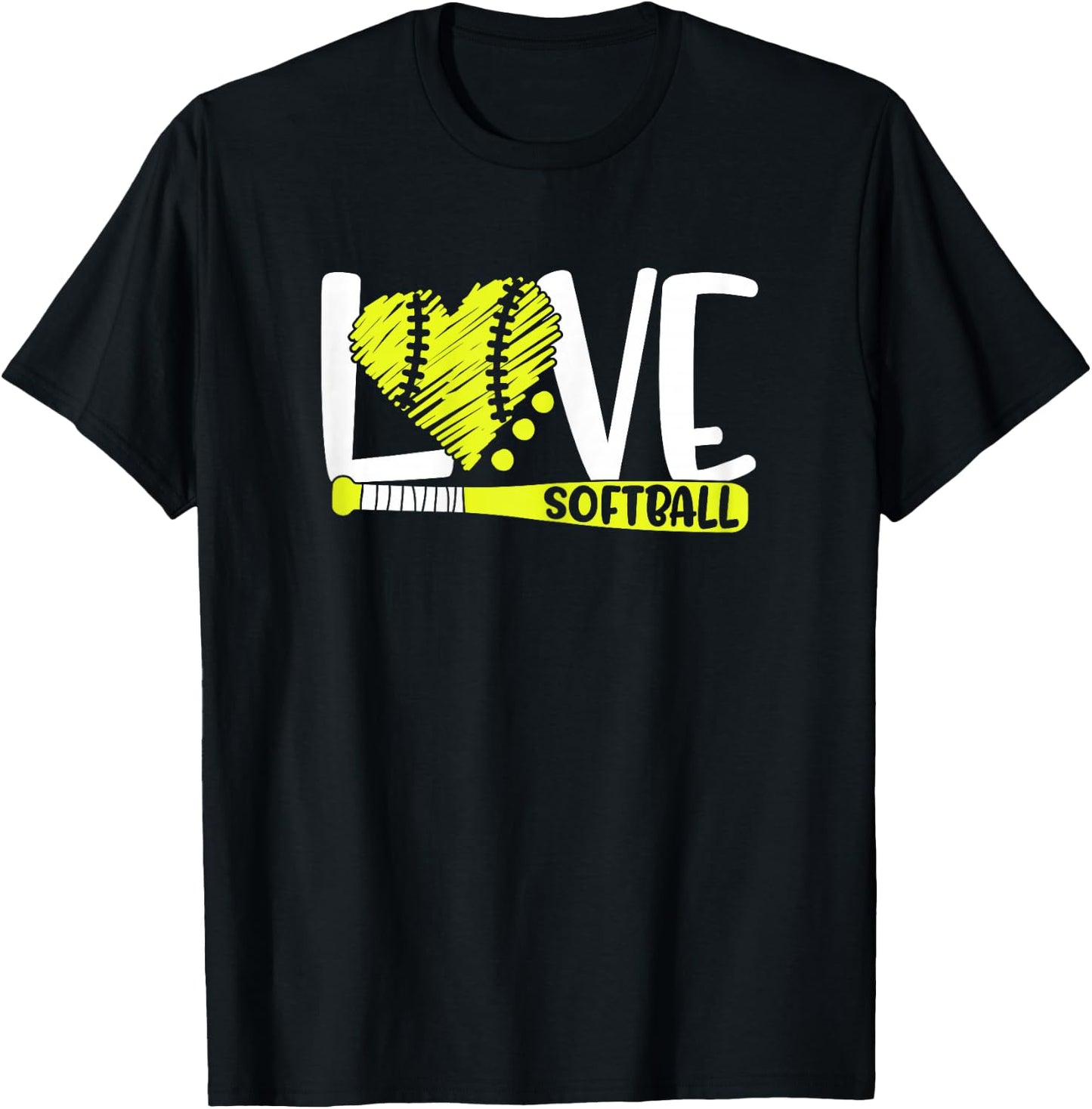 Softball Graphic Saying for Teen Girls and Women T-Shirt - T-Shirt | Black
