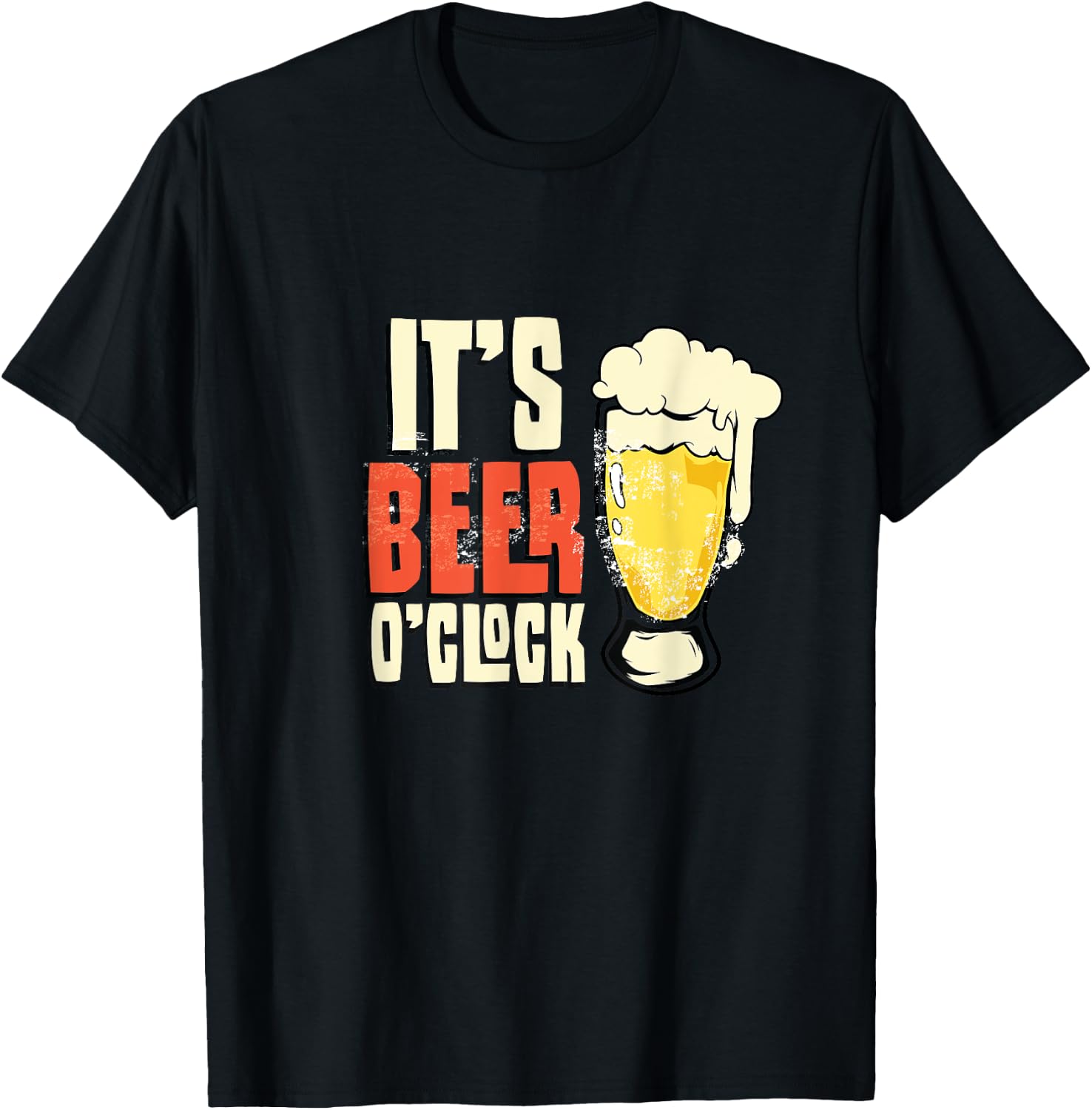 Its Beer O Clock T-Shirt - T-Shirt | Black