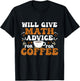 Will Give Math Advice For Coffee Math Teacher Back To School Women Kids T-Shirt - T-Shirt | Black
