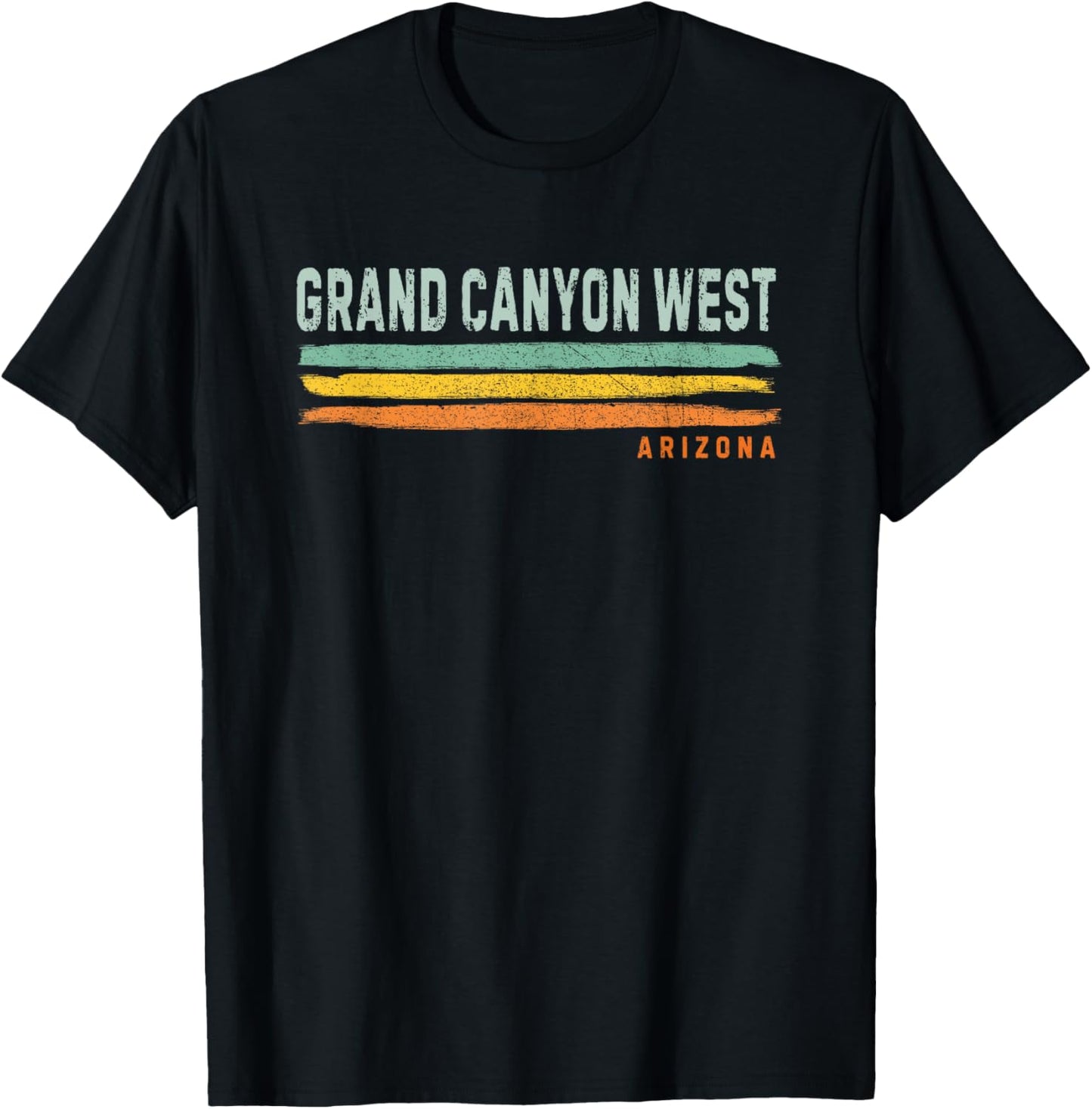 Vintage Stripes Grand Canyon West AZ T-Shirt - T-Shirt | Black