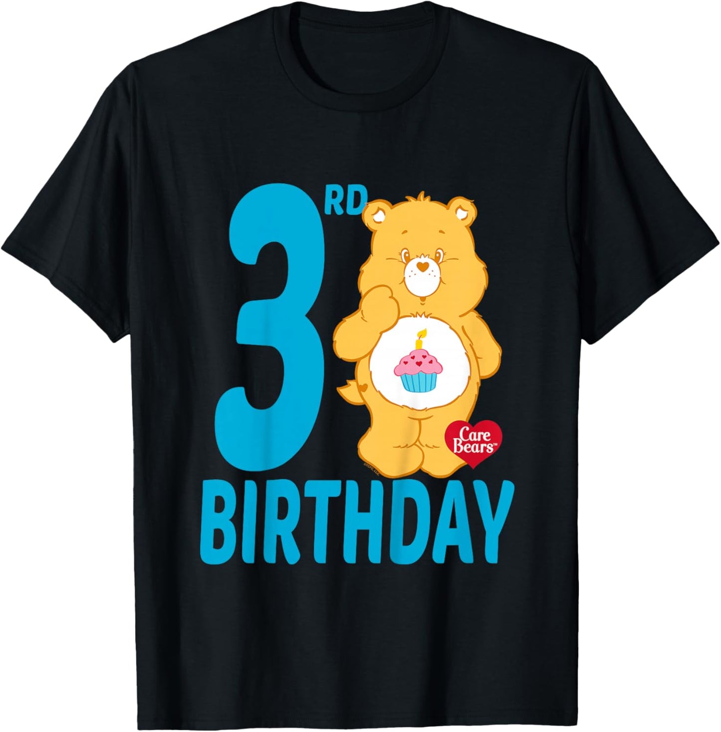 Care Bears Birthday Bear Celebrates A 3rd Birthday T-Shirt - T-Shirt | Black