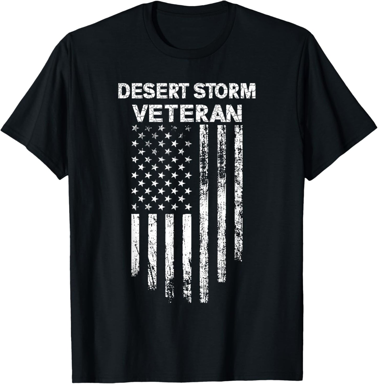Desert Storm Veteran Persian War Service Ribbon T-Shirt - T-Shirt | Black