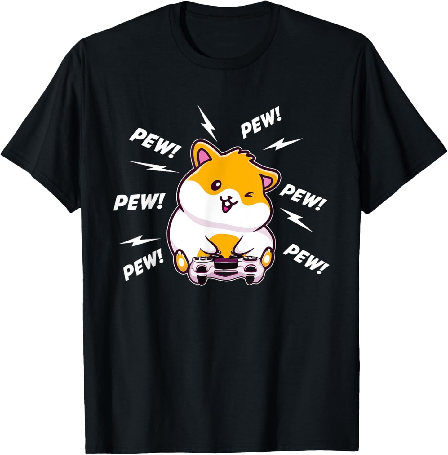 Hamster Video Gamer - Gaming Animal Whisperer Rodent Lover T-Shirt - T-Shirt | Black