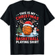 Christmas Basketball Player Santa Hat Basketball Christmas T-Shirt - T-Shirt | Black