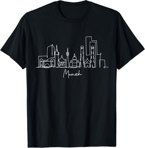 Travel Europe Germany Munich German Family Vacation Souvenir T-Shirt - T-Shirt | Black