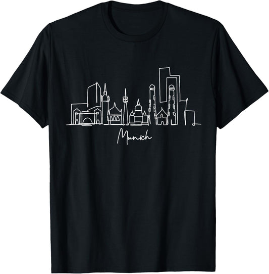 Travel Europe Germany Munich German Family Vacation Souvenir T-Shirt - T-Shirt | Black