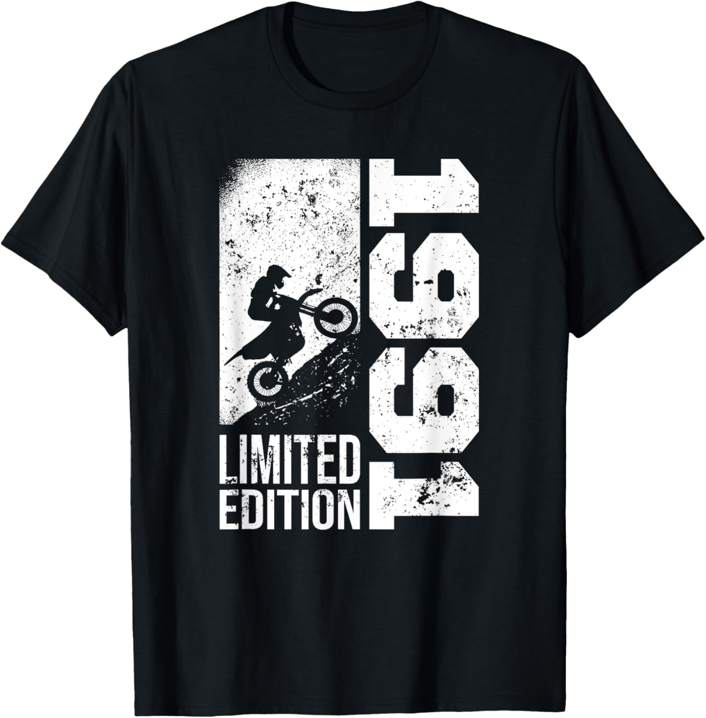 Motorcycle Vintage 1991 Birthday Dirtbike Pitbike Motocross T-Shirt - T-Shirt | Black