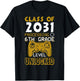 Class 2031 6th Grade Unlocked Gaming First Day 6th Grader T-Shirt - T-Shirt | Black