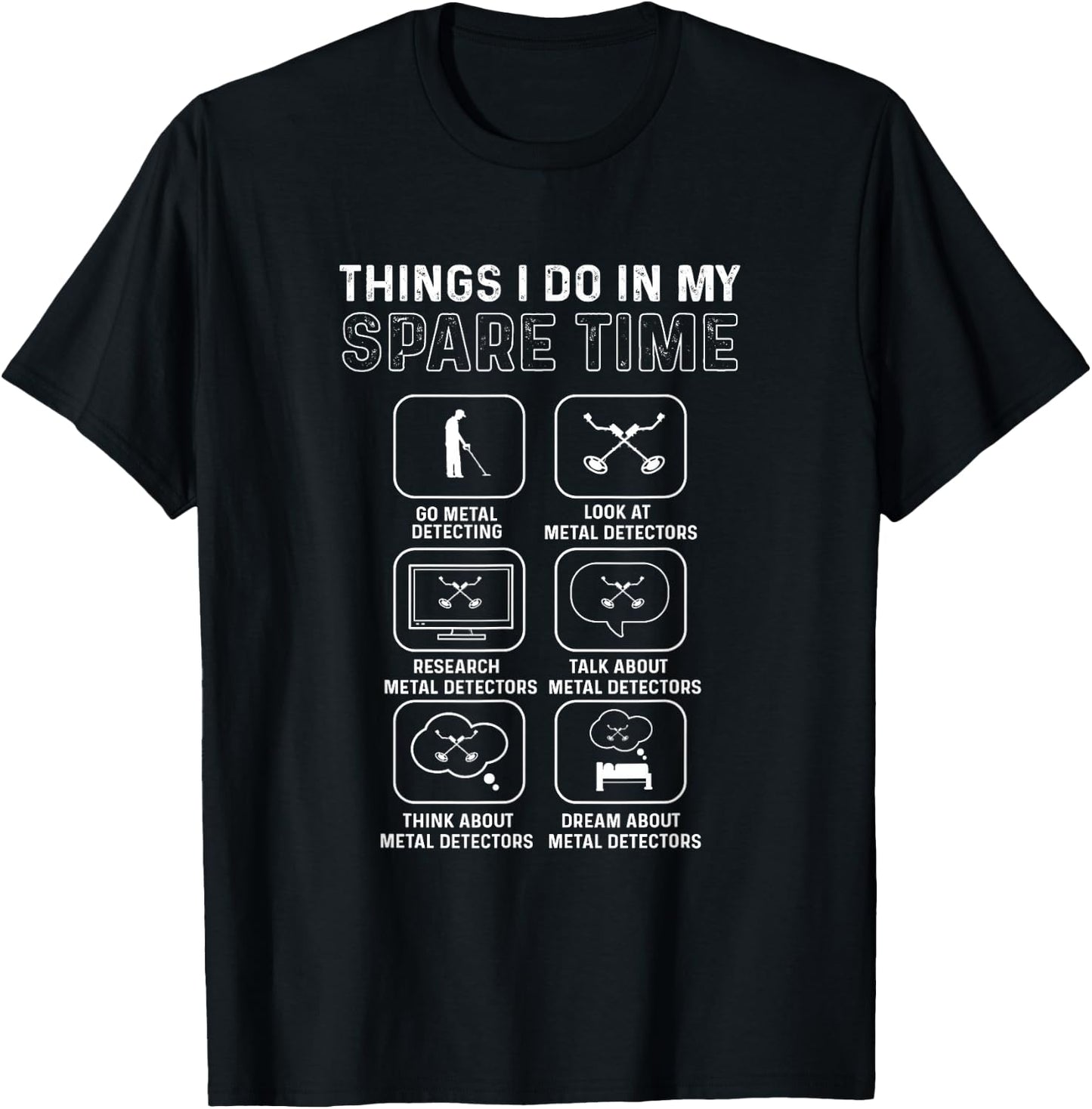Metal Detector. Relic Hunting. Metal Detecting T-Shirt - T-Shirt | Black
