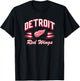 Detroit Red Wings Retro Diamond Black Officially Licensed T-Shirt - T-Shirt | Black