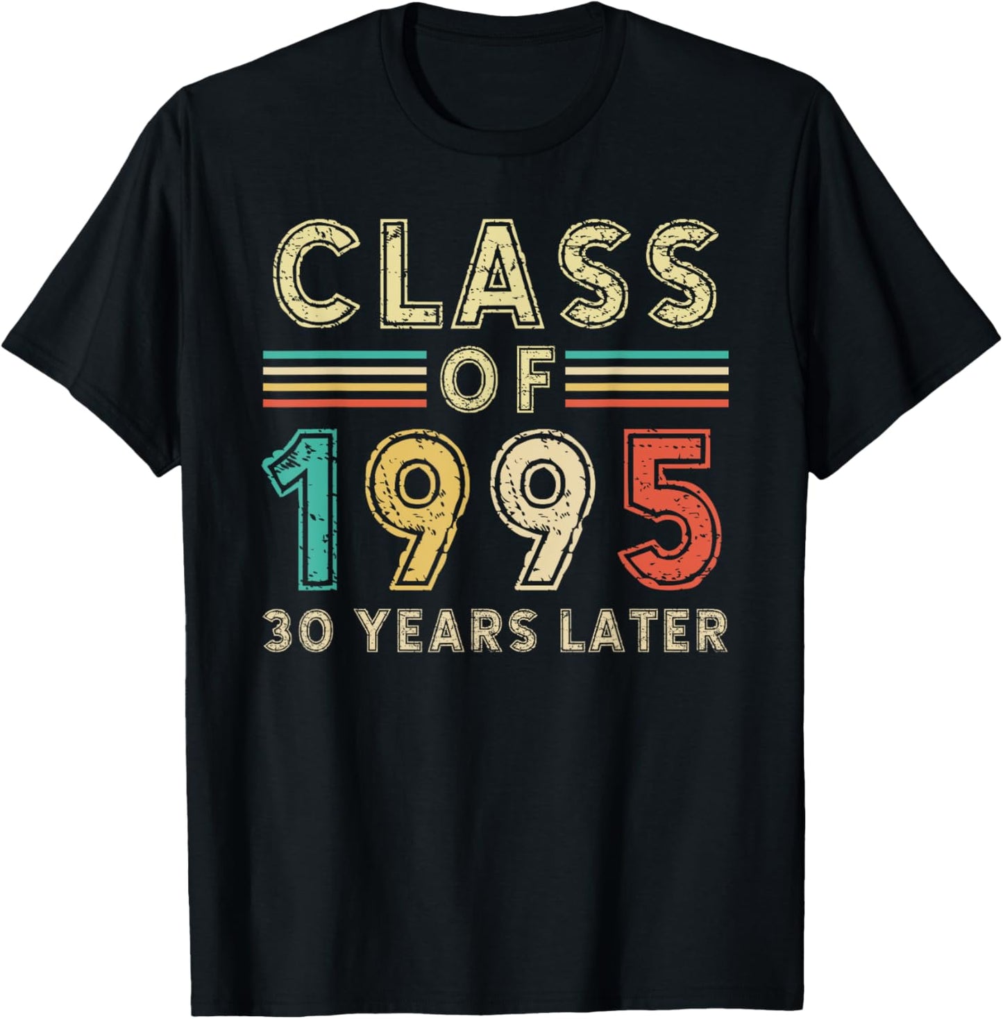 Vintage Class of 1995 30th Reunion Alumni Graduation Party T-Shirt - T-Shirt | Black