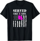 Served Like A Girl Military Flag Soldier T-Shirt - T-Shirt | Black