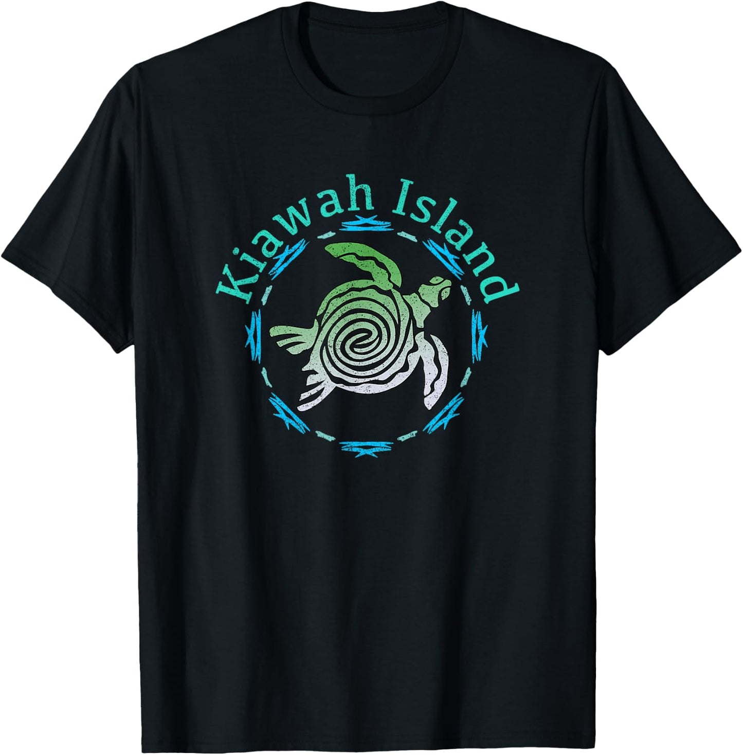 Kiawah Island Vintage Tribal Turtle Gift T-Shirt - T-Shirt | Black