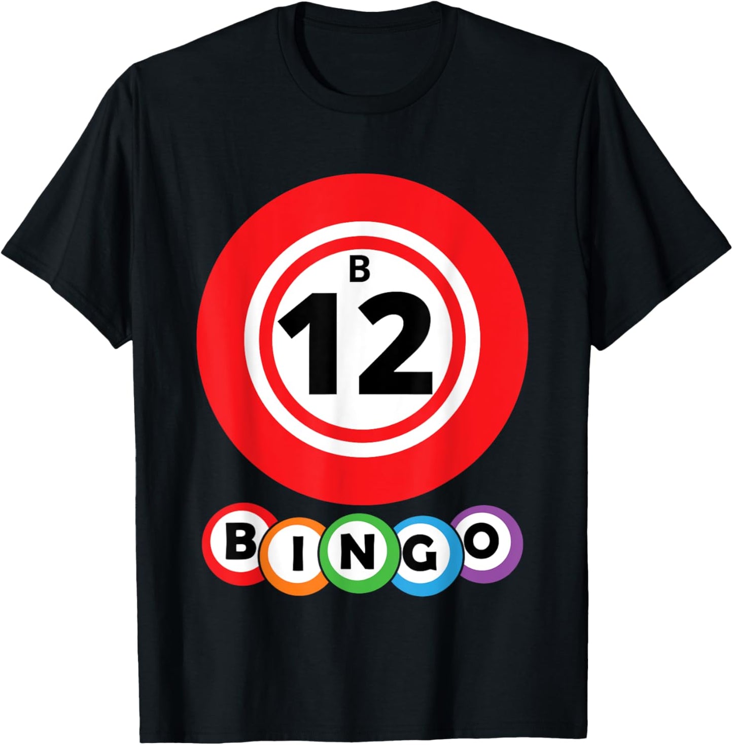 Lucky Bingo B12 Group Bingo Costume T-Shirt - T-Shirt | Black