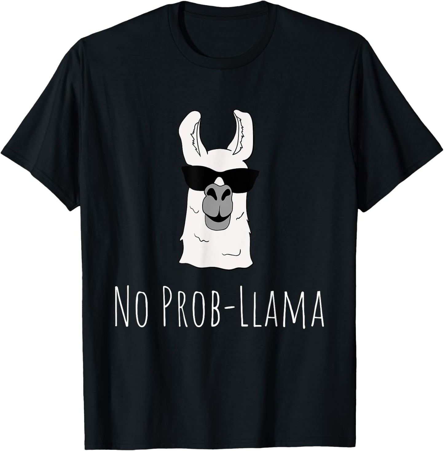 No Prob-Llama No Problem Cute Funny Cool Llama Alpaca Gift T-Shirt - T-Shirt | Black