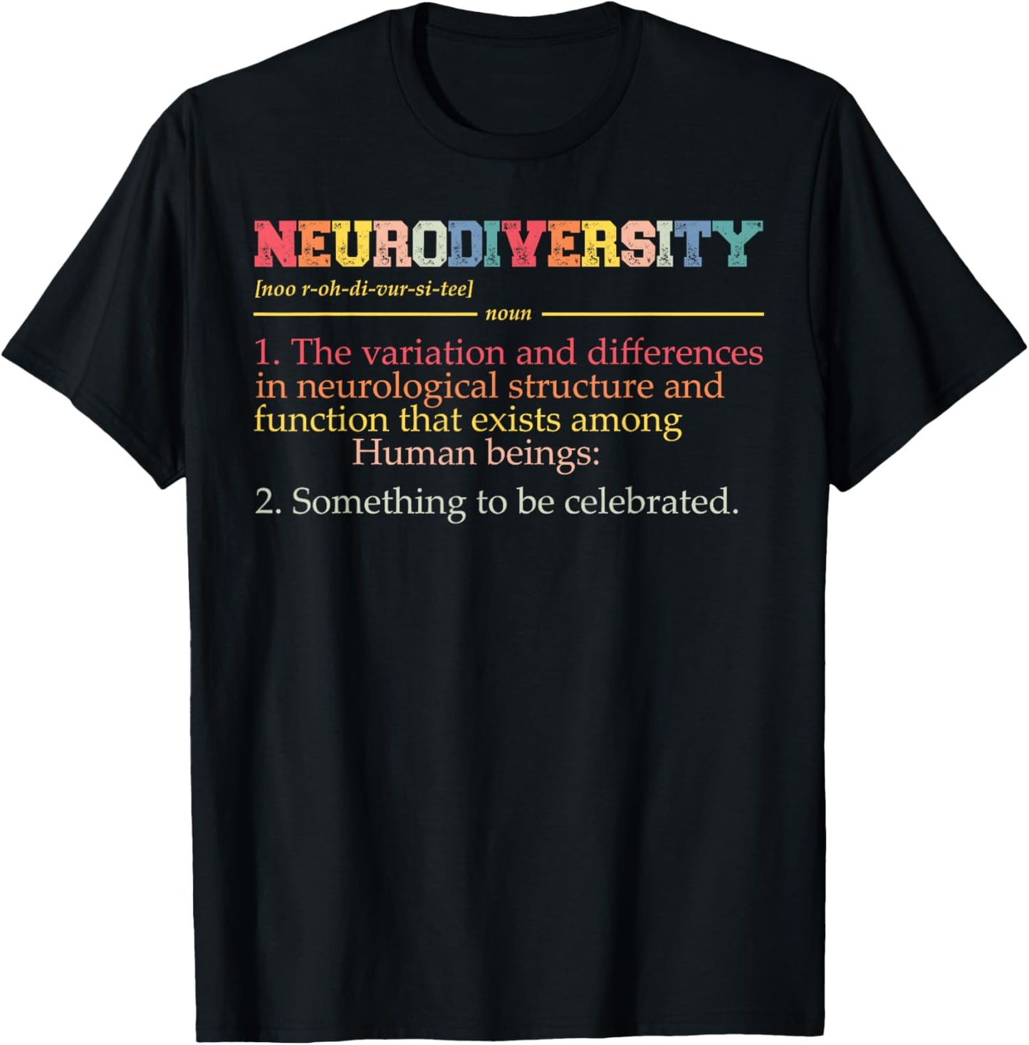 Embrace Neurodiversity T-Shirt - T-Shirt | Black