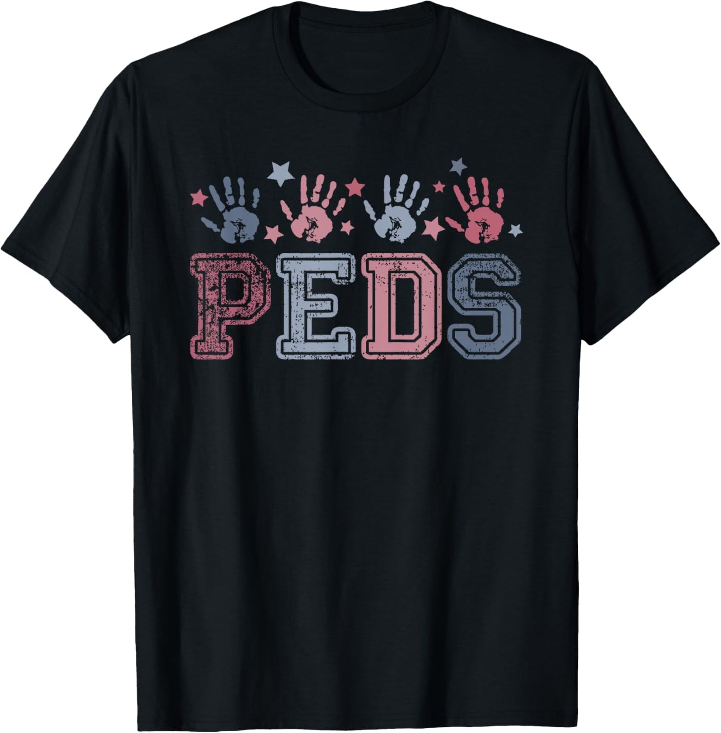 Pediatrics nurse Vintage Patriotic Peds Nurse 4th of July Men T-Shirt - T-Shirt | Black