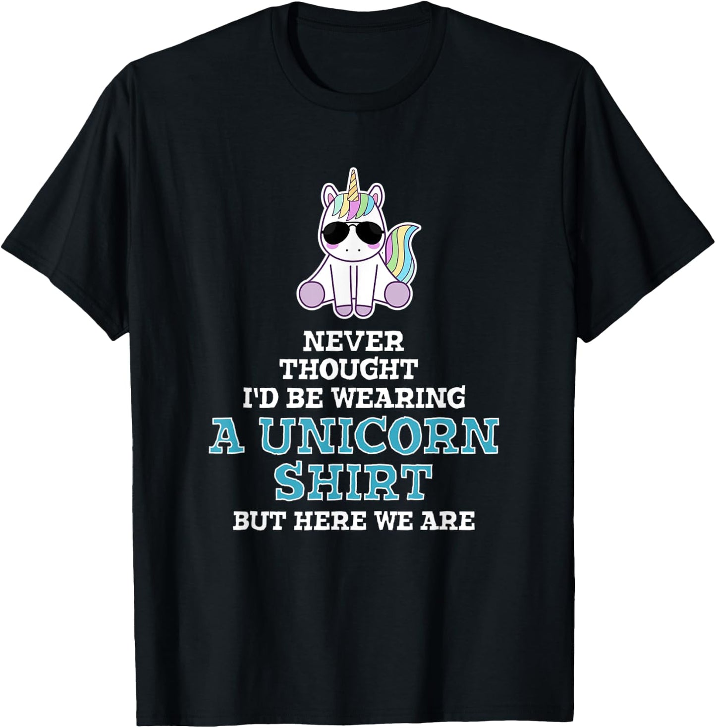 Manly Unicorn Gift Dad Grandpa or Bro - Funny Unicorn T-Shirt - T-Shirt | Black