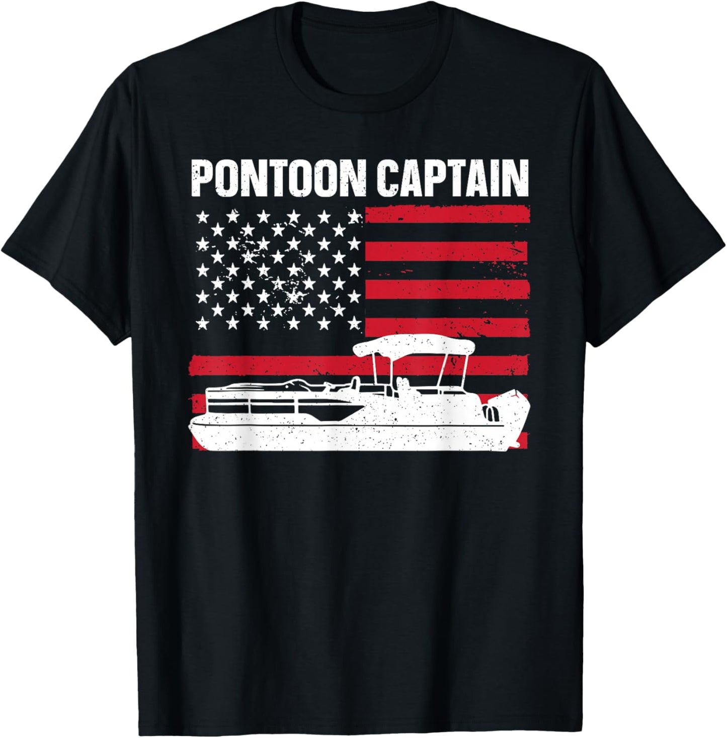 Cool Pontoon Captain Art Women Pontoon Boat Captain T-Shirt - T-Shirt | Black