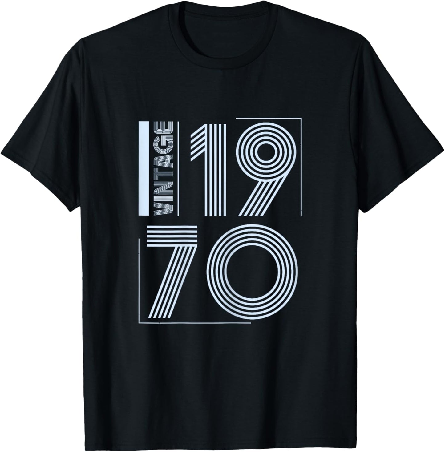Vintage 1970 T Shirts Retro Funny 1970 Birthday T-Shirt - T-Shirt | Black