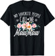 My Favorite People Call Me MawMaw Floral Birthday MawMaw T-Shirt - T-Shirt | Black