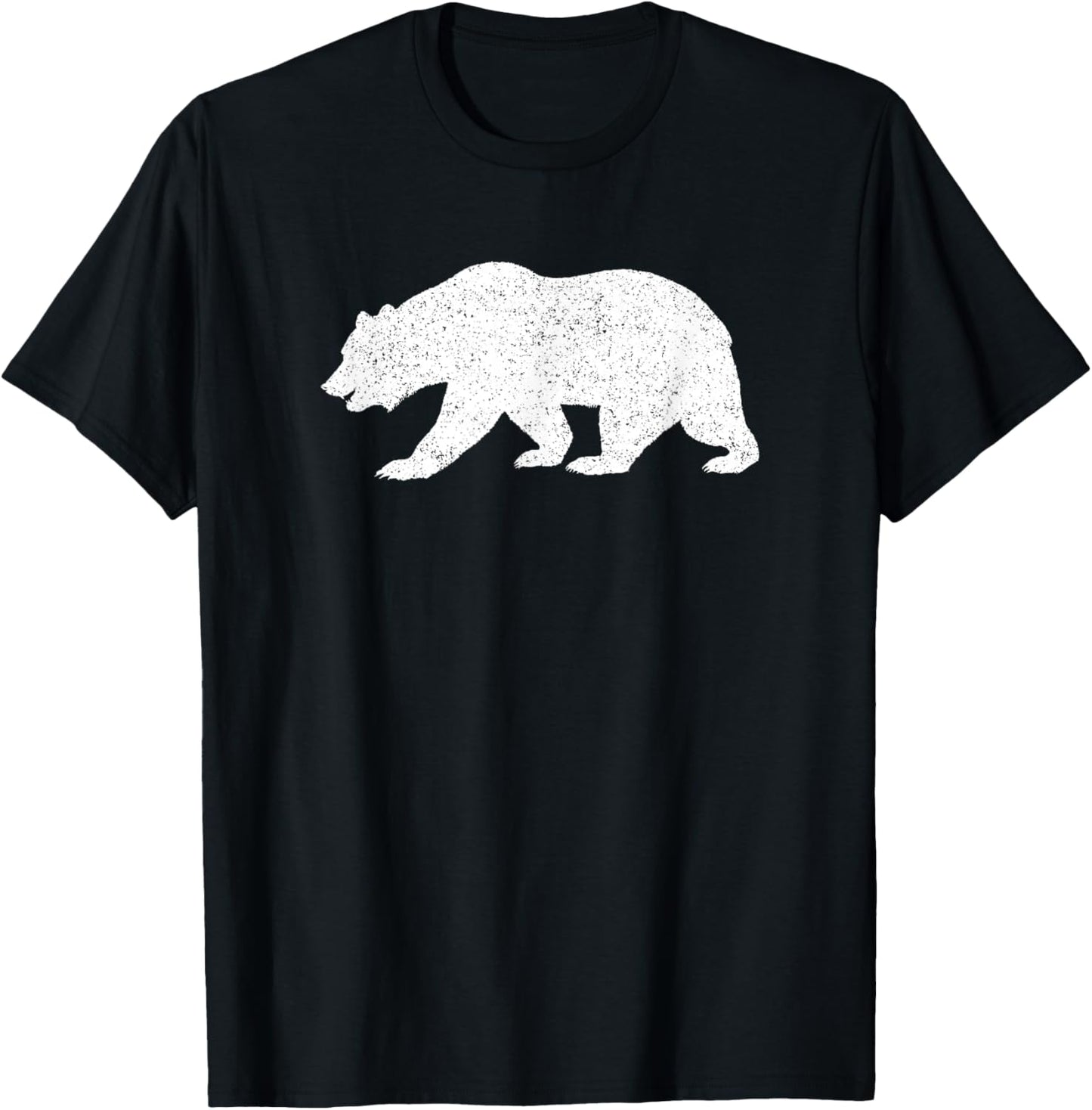 California Grizzly Bear State Flag CALI Republic Silhouette T-Shirt - T-Shirt | Black