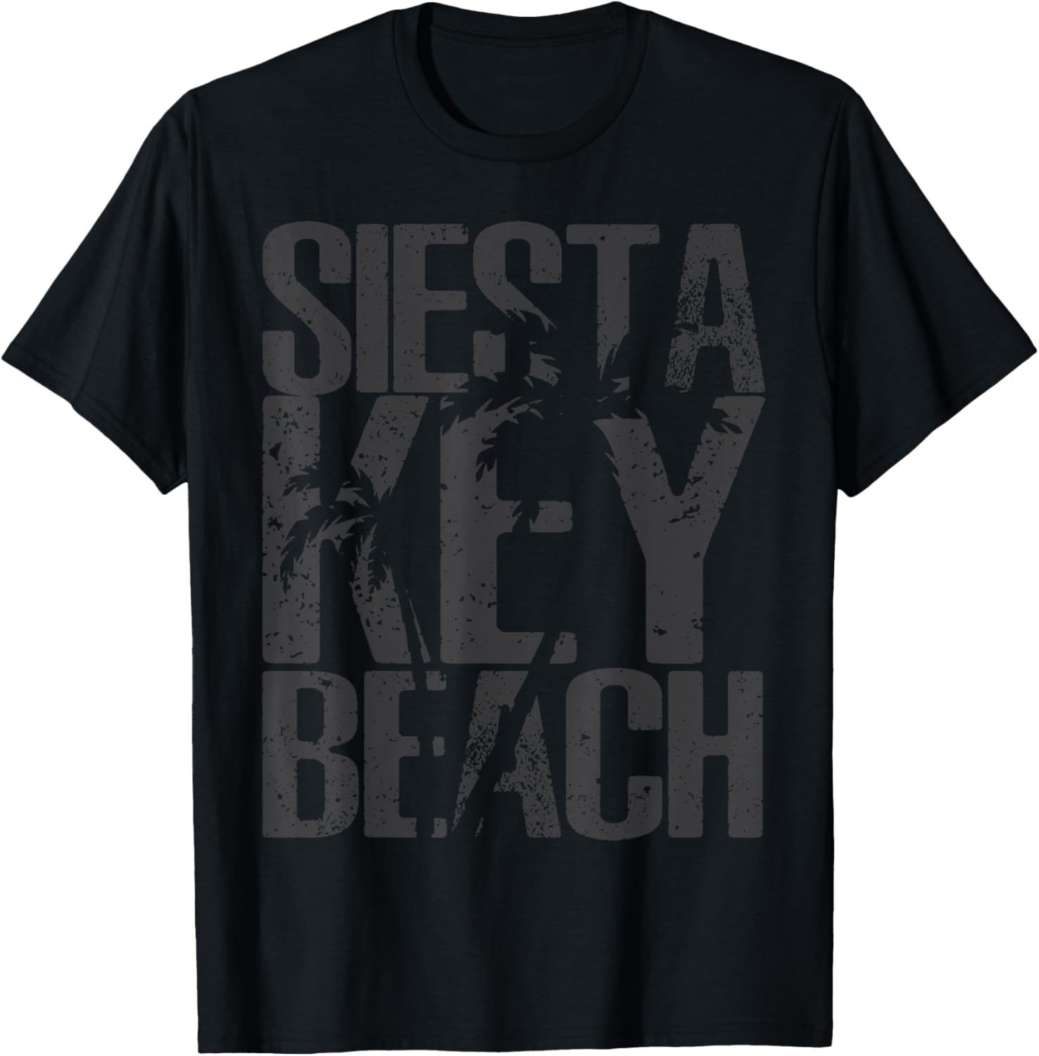 Siesta Key Souvenir or Group Vacation Gift big bold letters T-Shirt - T-Shirt | Black