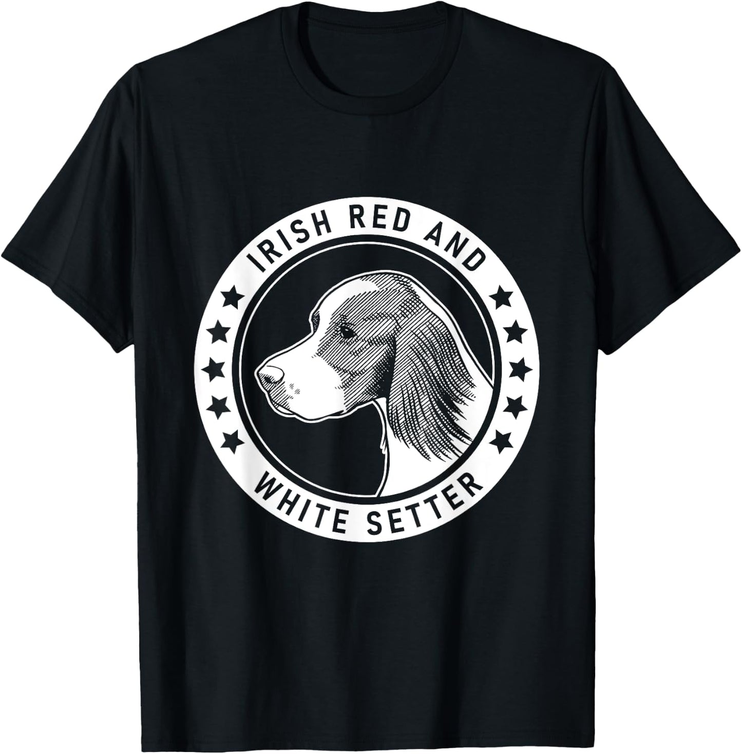 Irish Red and White Setter Fan design T-Shirt - T-Shirt | Black