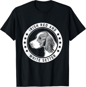 Irish Red and White Setter Fan design T-Shirt - T-Shirt | Black