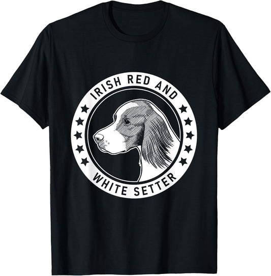 Irish Red and White Setter Fan design T-Shirt - T-Shirt | Black