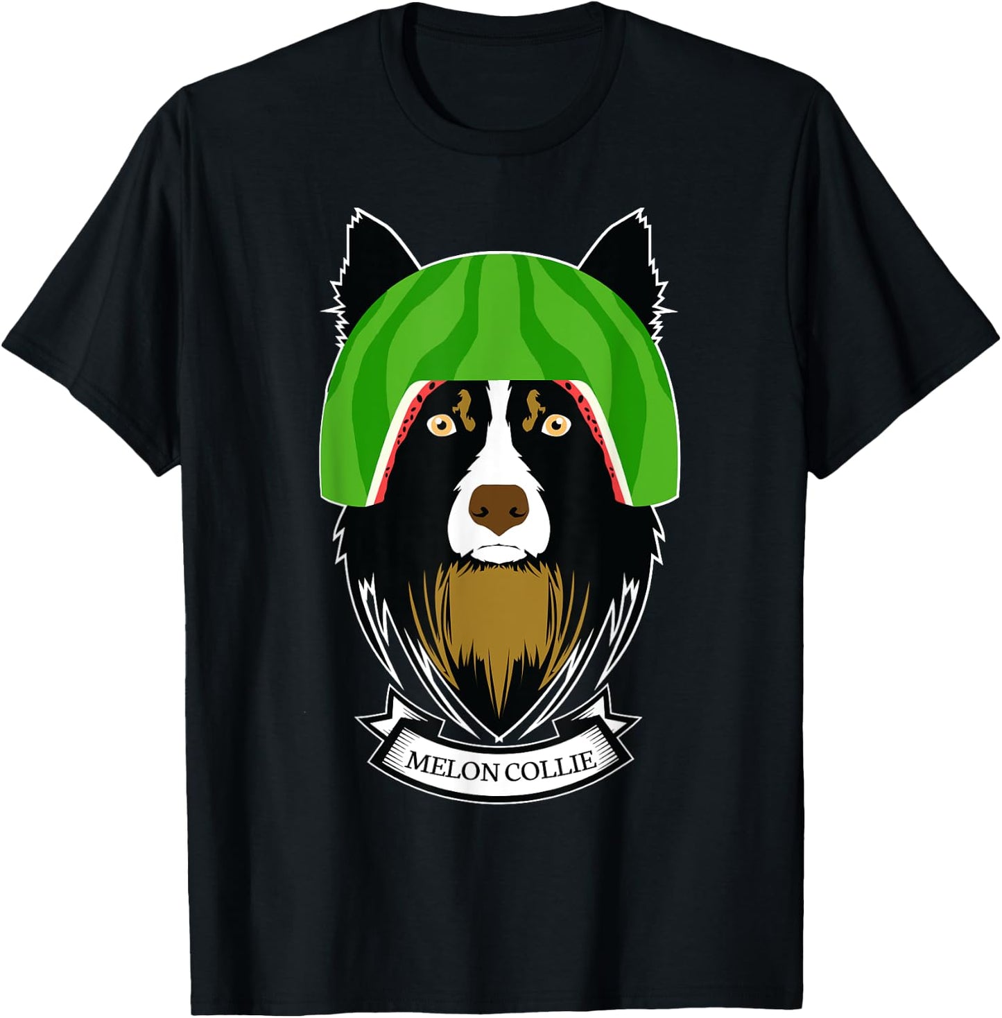 Melon Collie Funny Dog - Melancholy Dogs T-Shirt - T-Shirt | Black
