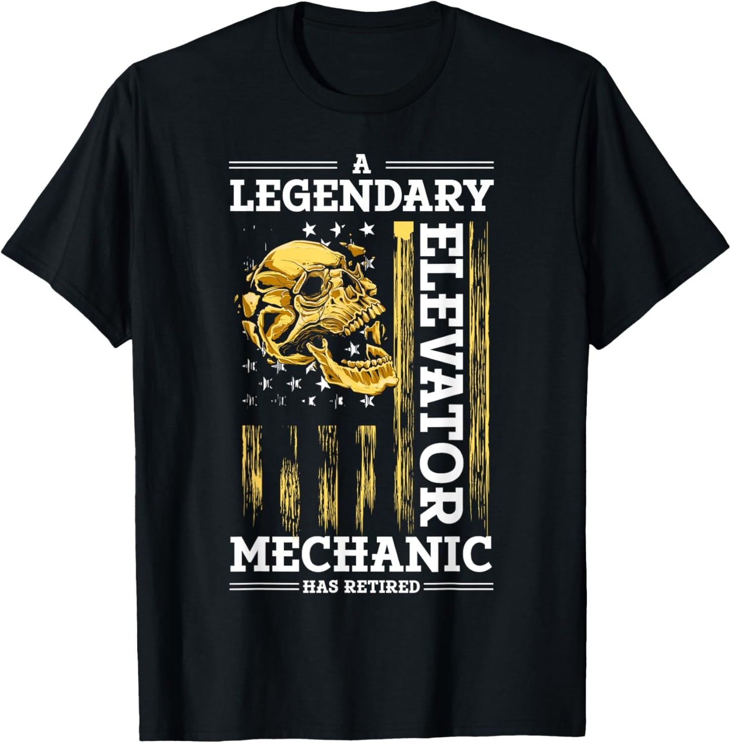 Retirement Elevator Technician Retired Elevator Mechanic T-Shirt - T-Shirt | Black