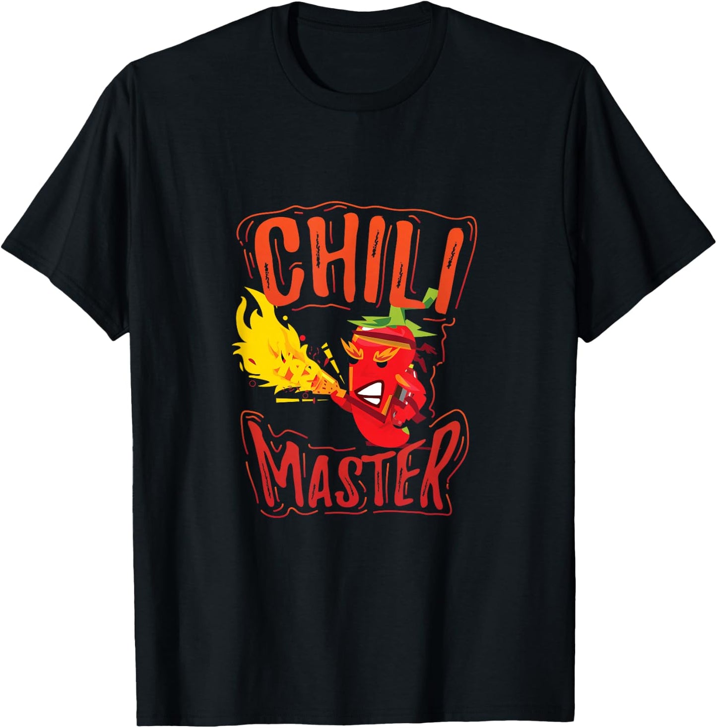 Chili Master Cooking Competition Chef Gift Fun T-Shirt - T-Shirt | Black